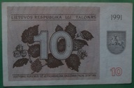 LITWA - 10 talonas 1991 / st.3+