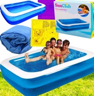 BASEN DMUCHANY OGRODOWY DLA DZIECI RODZINNY 200x150 cm XXL DUŻY PROSTOKĄTNY