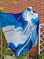 duża apaszka szal chusta chustka jedwabna jedwab silk 87x87cm