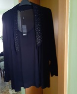 Tunika dwojak 20 M&Co Plus czarny dżety cudo