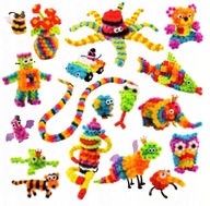 RZEPY CZEPY KLOCKI KULKI KOLOROWE KREATYWNE 400 EL