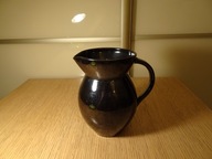 Dzbanek gliniany, wazon, ceramika kaszubska, PRL, Vintage