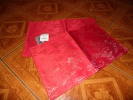 Komplet czerwono - złotych podkładek śniadaniowych - 30 cm x 50 cm