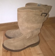 BIKKEMBERGS BUTY KOZAKI SKORZANE MOCNE TRAPERY 38