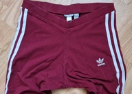 Bawełniane bordowe legginsy Adidas S