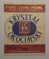 STARA ETYKIETA PIWO JASNE PEŁNE KRYSZTAŁ OKOCIMSKI BROWAR OKOCIM