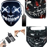 MASKA LED ŚWIECĄCA LEDOWA NA HALLOWEEN IMPREZĘ KARNAWAŁ PURGE PRZEBRANIE