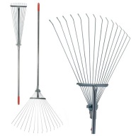 GRABIE REGULOWANE METALOWE DO LIŚCI WACHLARZOWE DRUCIANE RĄCZKA TELESKOPOWA