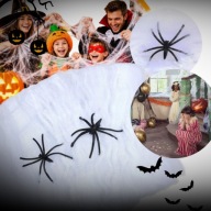 SZTUCZNA PAJĘCZYNA NA HALLOWEN DEKORACJA PAJĄKI 60G OZDOBA DO DOMU OGRODU