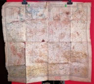 Stara mapa lotnicza nawigacyjna wojskowa Luftwaffe 1940 rok