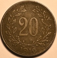 Austria. 20 halerzy 1916 Austro-Węgry