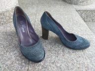 VIA ROMA nr 37 eleganckie włoskie czółenka skóra