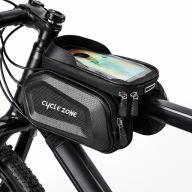 POJEMNA TORBA ROWEROWA ETUI NA TELEFON RAMĘ MTB WODOODPORNA SAKWA DO ROWERU