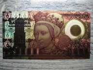 BANKNOT POLSKA 20 KRÓLOWA BARBARA 2023 ROK WILNO POZŁACANY PVC