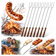KIJ DO KIEŁBASY KIJKI WIDELEC OGNISKOWY NA GRILLA 100CM 10SZT MOCNE METAL