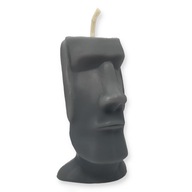 Świeca ZAPACHOWA Posąg Moai Szara SOJOWA Prezent Bawełna / Różne Zapachy