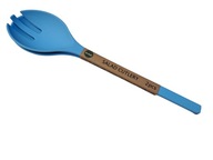 Zestaw sztućców z melaminy do sałaty, łyżki do sałaty- kolor niebieski