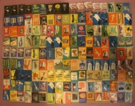 ETYKIETY ZAPAŁCZANE - POLSKA, ZESTAW 150 SZTUKI, KAŻDA INNA, RZADKIE (22)