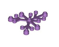 LEGO Roślina, liść - 2417 - Medium Lavender - 5szt