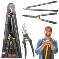 ZESTAW SEKATORÓW I NOŻYĆ OGRODOWYCH 2 SEKATORY 1 NOŻYCE DO GAŁĘZI ŻYWOPŁOT