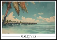 A2 PLAKAT MALEDIWY AZJA OCEAN INDYJSKI MALDIVES