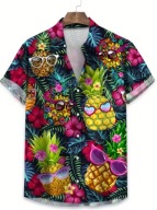 Koszula hawajska - motyw ananasa L