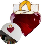 Witraż ANIOŁEK Amorek zawieszka dekoracja