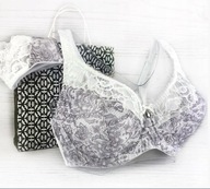 Biustonosz Lanny Mode Cienki biało-szary 90F 11693