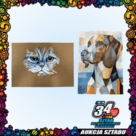 2 rysunki "Pies i Kot" - Aukcje 34. Finał WOŚP