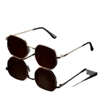 Klasyczne Okrągłe Okulary Metalowe Damskie Męskie Unisex – Old Money Modowe