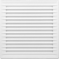 KRATKA WENTYLACYJNA Z SIATKĄ BIAŁA 17x17 FI 100