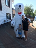 Nadmuchiwany kostium misia i myszki na imprezy z akumulatorem