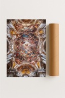 Plakat bez ramy 40x50cm Chwała Niebios anioły Jezus niebo wiara religijny