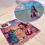 Puzzle Personalizowane Jednorożce – 16 Elementów + GRATIS Naklejki