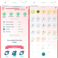 Pokemon GO konto Level 59, 44x Legendary, 32x IV100, 23x Shiny, 6x Mythical