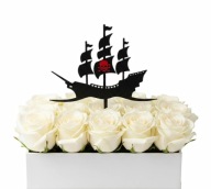 topper uniwersalny dekoracja urodziny WYBÓR KOLORÓW statek PIRACKI !!