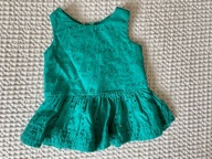Bluzkeczka bluzka next 6-9 m 74 zielona haft modna