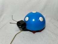 BIEDRONKA na sznurku stara zabawka drewno i tworzywo