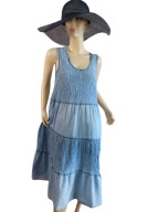 włoska UNISONO SUKIENKA z falban 38 wyprzedaż