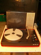 WG-414 gramofon monofoniczny czarny białe napisy Unitra Fonica