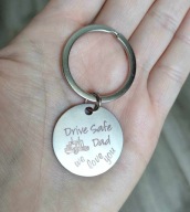 Brelok do kluczy Drive Safe Dad Jedź bezpiecznie Tato, kochamy Cię Prezent