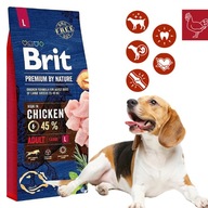 Sucha karma dla psa Brit Premium by Nature Adult L kurczak 15 kg