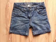 krótkie dżinsowe spodenki dziewczęce 152