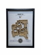 Dekoracja 3D – Mapa Dust 2 | Counter-Strike |CS2|CSGO| Oprawiona w ramę C