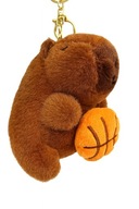KAPIBARA BRELOK MASKOTKA ZAWIESZKA 12 CM Z PIŁKĄ KOSZYKARSKĄ DLA KOSZYKARZA