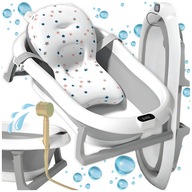 BEZPIECZNA I SKŁADANA WANIENKA DLA DZIECI SILIKONOWA Z TERMOMETREM LCD