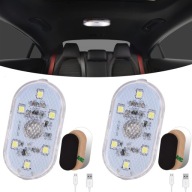 Lampka Led do oswietlenia wnętrza dotykowa usb do auta 2 sztuki taśma 3m