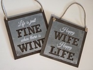 Tabliczki do powieszenia - drewno i metal