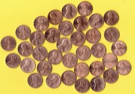 USA ZESTAW MONET 36 X 1 CENT MIX ROCZNIKÓW