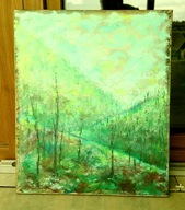 Obraz Ręcznie Malowany, Pejzaż, 47 na 56